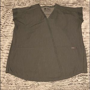 Figs gray scrub top